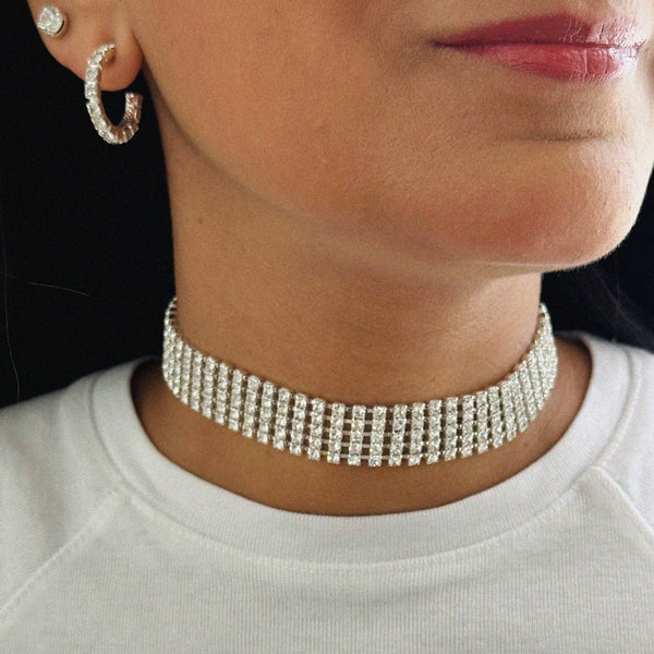 "Disco" Choker - White