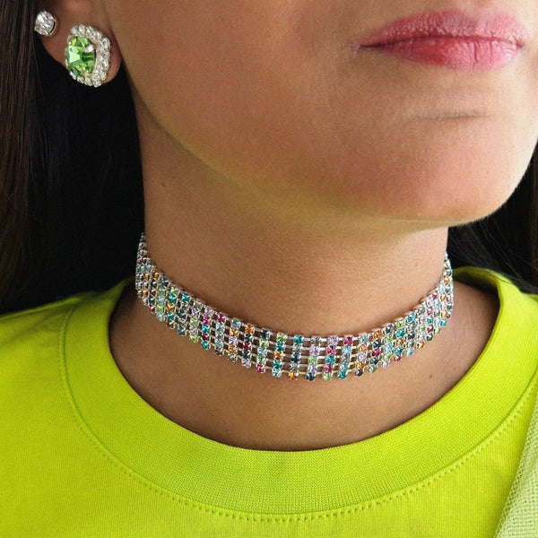 "Disco" Choker - Rainbow Mix