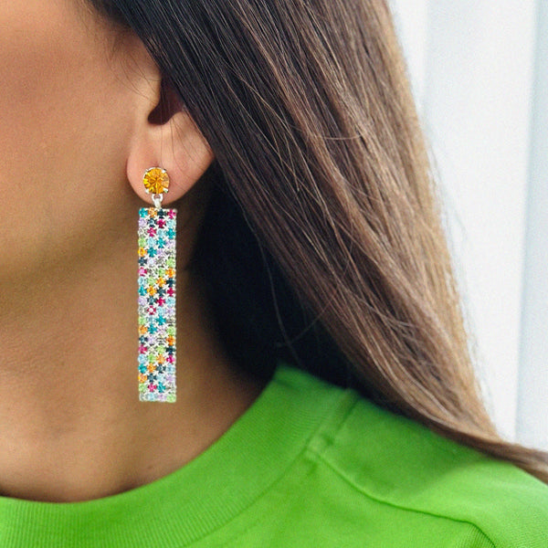 "Disco" Earrings - Rainbow Mix